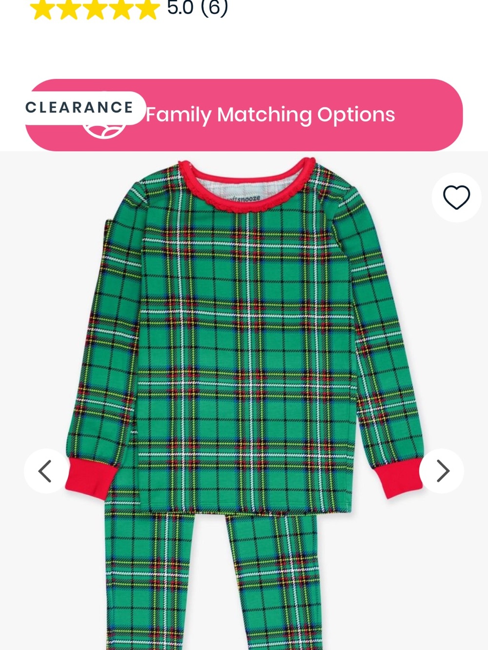 Ruffle Butts Green Plaid Pajama Set with Red Trim